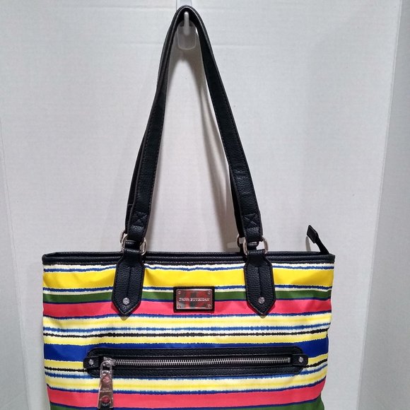 Dana Buchman Striped Tote Bag - Picture 2 of 13